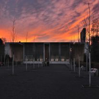 Abendstimmung Krematorium Berlin